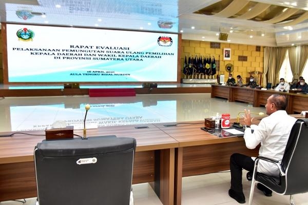 Gubernur Edy Rahmayadi Minta KPU, Bawaslu, Polri dan TNI Tegas dalam Penyelenggaraan PSU